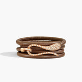 BRACCIALE ELIKA IN PELLE CON PAVE