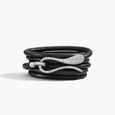 BRACCIALE ELIKA IN PELLE CON PAVE