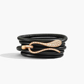 BRACCIALE ELIKA IN PELLE CON PAVE