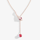 MALAFEMMINA Y-SHAPE PAVE NECKLACE