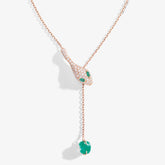 MALAFEMMINA Y-SHAPE PAVE NECKLACE