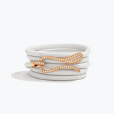 BRACCIALE ELIKA IN PELLE CON PAVE