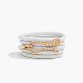 BRACCIALE ELIKA IN PELLE CON PAVE