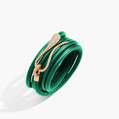 BRACCIALE ELIKA IN PELLE CON PAVE BRACCIALE ELIKA IN PELLE CON PAVE