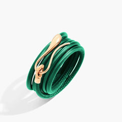 BRACCIALE ELIKA IN PELLE CON ORO BRACCIALE ELIKA IN PELLE CON ORO