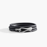 BRACCIALE ELIKA PICCOLO PELLE CON PAVE'