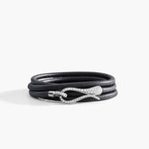 BRACCIALE ELIKA PICCOLO PELLE CON PAVE'
