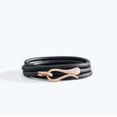 BRACCIALE ELIKA PICCOLO PELLE CON PAVE'