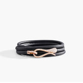 BRACCIALE ELIKA PICCOLO PELLE CON PAVE'