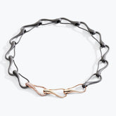 CHOKER ELIKA MAGLIE GRANDI TITANIO PAVÈ