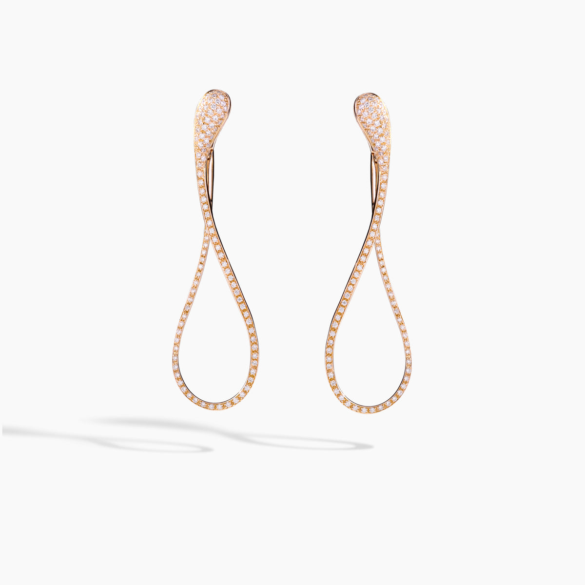 ELIKA LONG PAVÉ EARRINGS