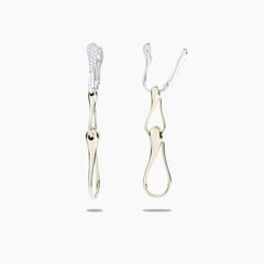 ELIKA CHAIN EARRINGS WITH PAVE' ELIKA CHAIN EARRINGS WITH PAVE'