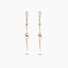 ELIKA CHAIN EARRINGS WITH PAVE' ELIKA CHAIN EARRINGS WITH PAVE'