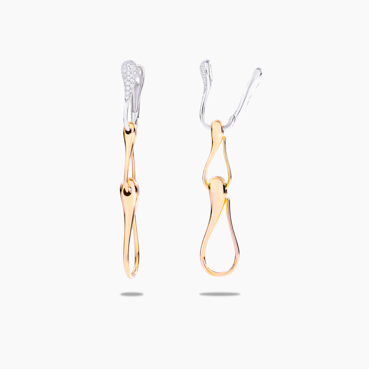 ELIKA CHAIN EARRINGS WITH PAVE'