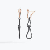 ORECCHINI ELIKA CATENA TITANIO E ORO