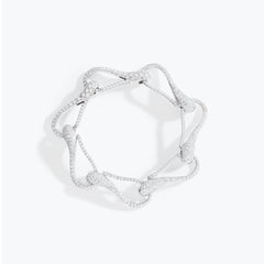 ELIKA BRACELET WITH LARGE FULL PAVE LINKS ELIKA BRACELET WITH LARGE FULL PAVE LINKS
