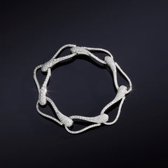 ELIKA BRACELET WITH LARGE FULL PAVE LINKS ELIKA BRACELET WITH LARGE FULL PAVE LINKS
