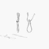 ELIKA SHORT CHAIN EARRINGS WITH PAVÈ