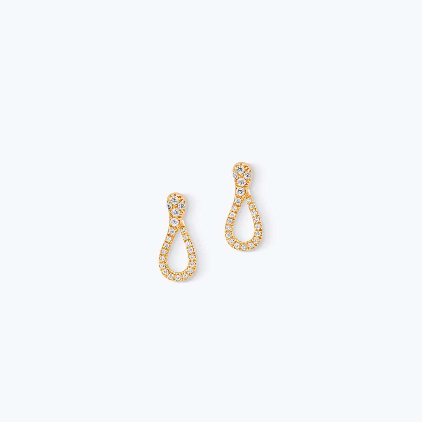 ORECCHINI ELIKA MINI ONE 2 CM PAVÉ DIAMANTI