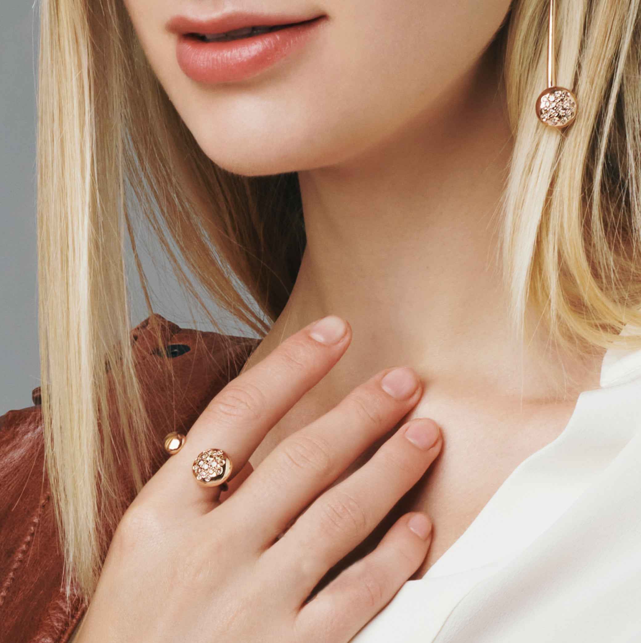 ANELLO GLAMOUR BOULE GRANDE PAVE' ANELLO GLAMOUR BOULE GRANDE PAVE'