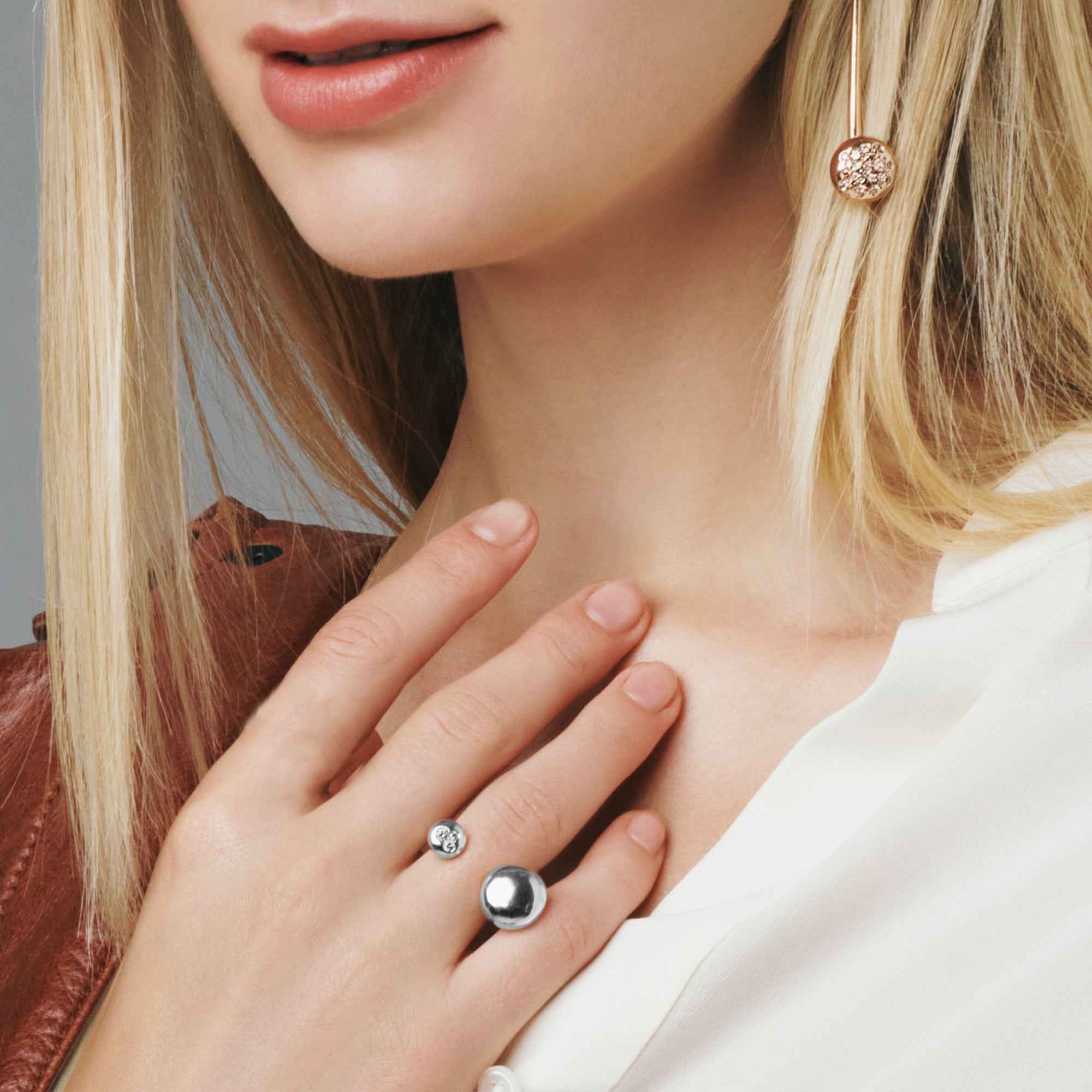 ANELLO GLAMOUR BOULE PICCOLA PAVE' ANELLO GLAMOUR BOULE PICCOLA PAVE'