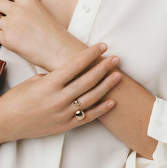 SMALL PAVE' BOULE GLAMOUR RING SMALL PAVE' BOULE GLAMOUR RING