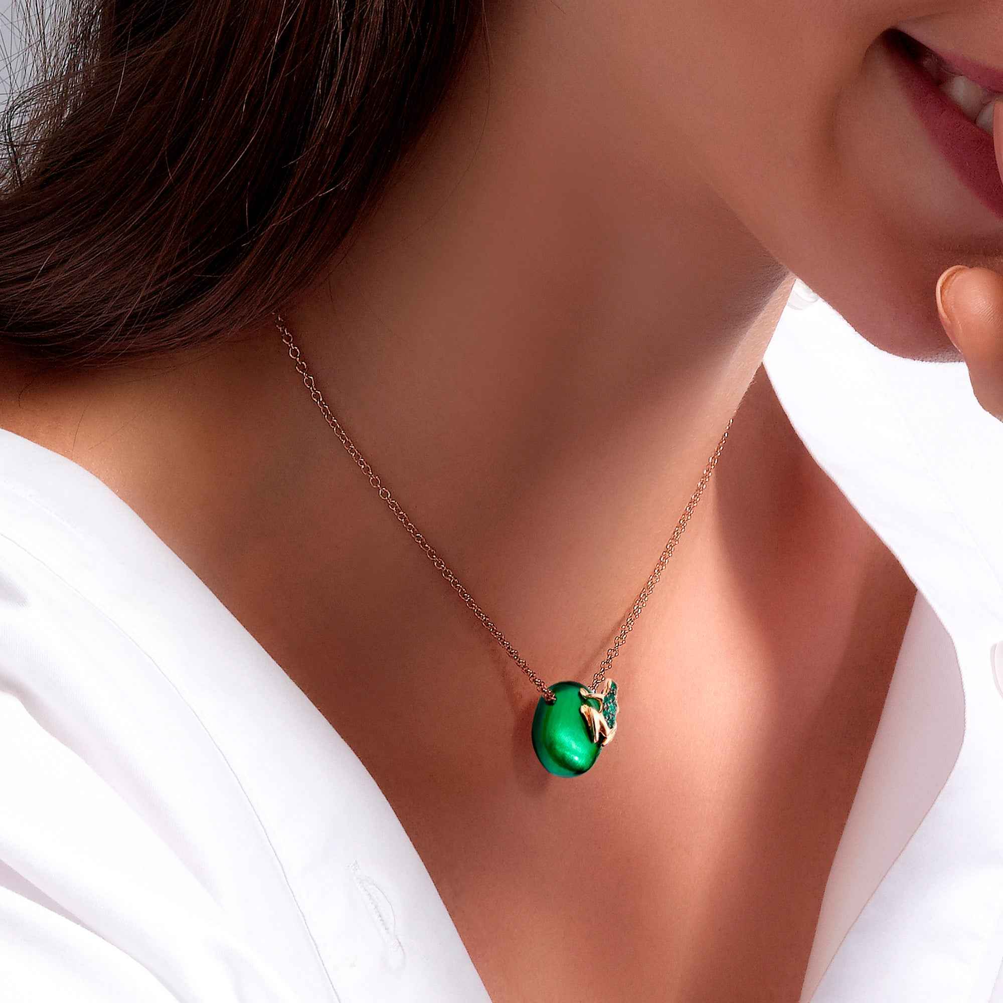 COLLANA HAPPY FROG CON PEPITA COLORATA COLLANA HAPPY FROG CON PEPITA COLORATA