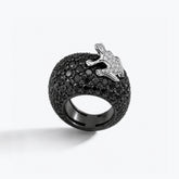 ANELLO HAPPY FROG ICON PAVE' TITANIO