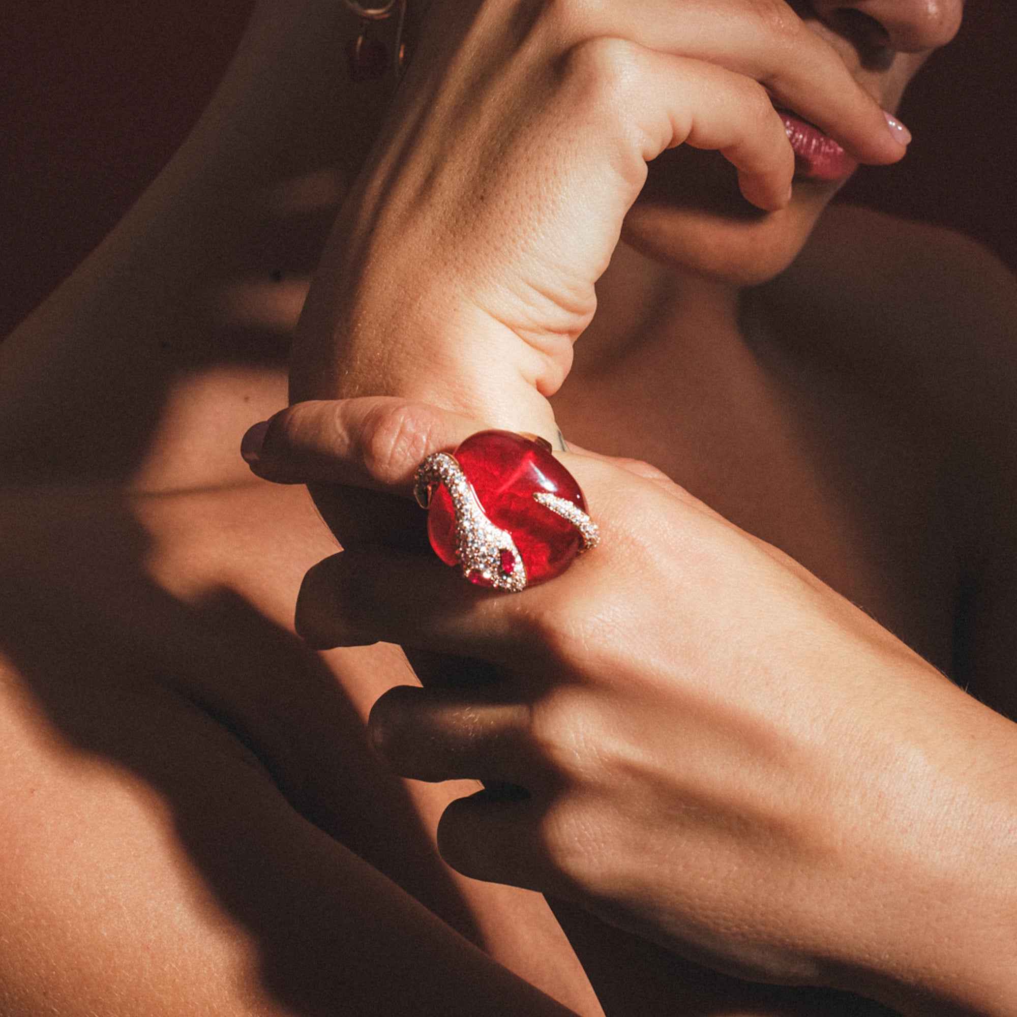 ANELLO MALAFEMMINA PICCOLO DEMI PAVÉ ANELLO MALAFEMMINA PICCOLO DEMI PAVÉ
