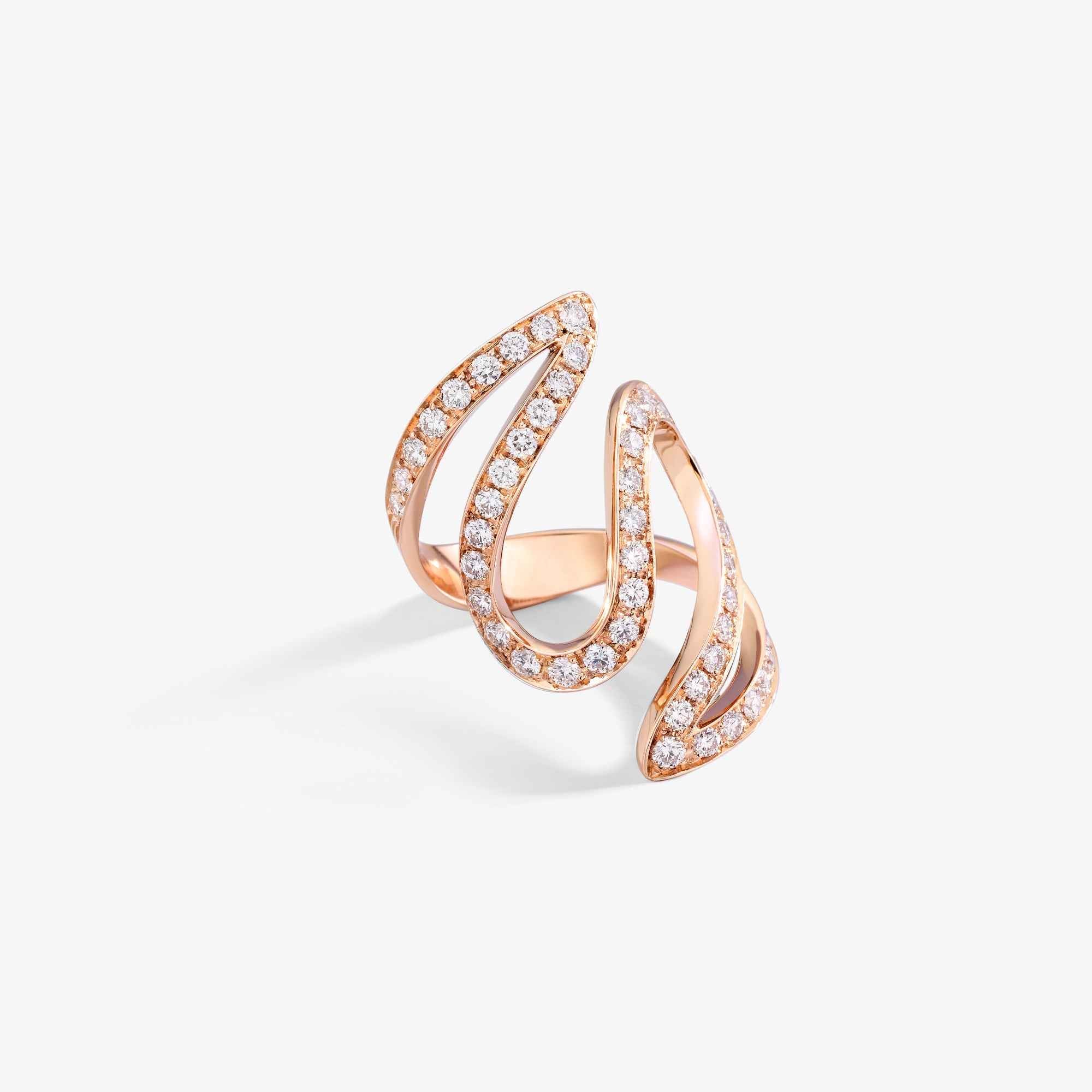 ANELLO IVY DOPPIO CON DIAMANTI ANELLO IVY DOPPIO CON DIAMANTI