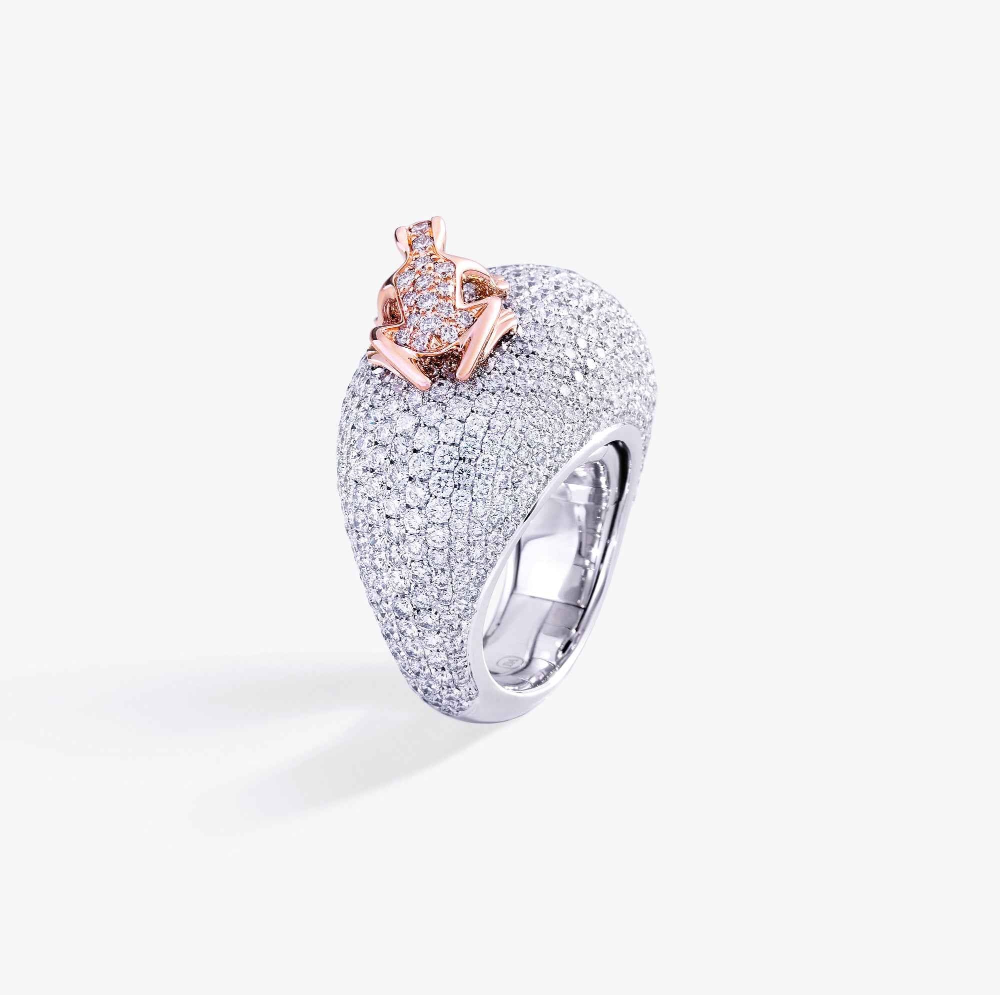ANELLO HAPPY FROG MEDIO FULL PAVE' ANELLO HAPPY FROG MEDIO FULL PAVE'