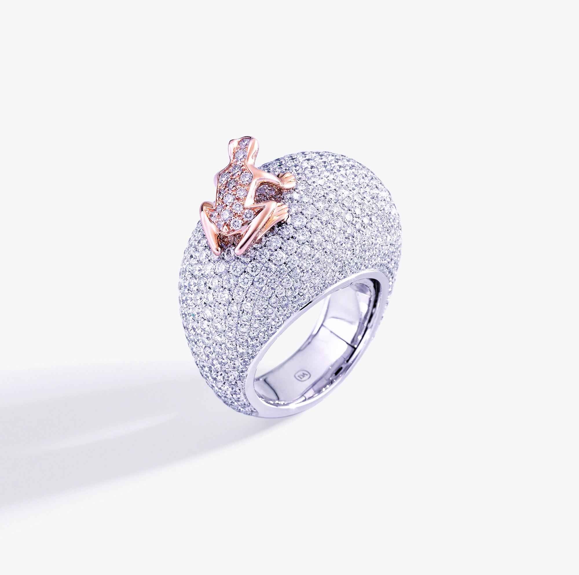 ANELLO HAPPY FROG MEDIO FULL PAVE' ANELLO HAPPY FROG MEDIO FULL PAVE'