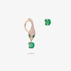 MALAFEMMINA SHORT PAVE EARRINGS MALAFEMMINA SHORT PAVE EARRINGS