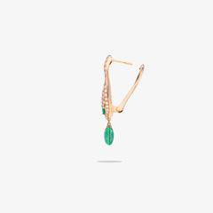 MALAFEMMINA SHORT PAVE EARRINGS MALAFEMMINA SHORT PAVE EARRINGS