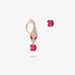 MALAFEMMINA SHORT PAVE EARRINGS MALAFEMMINA SHORT PAVE EARRINGS