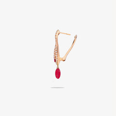 MALAFEMMINA SHORT PAVE EARRINGS MALAFEMMINA SHORT PAVE EARRINGS