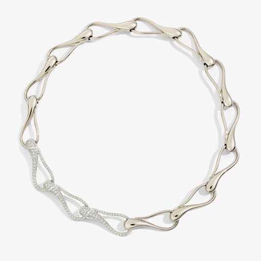 CHOKER ELIKA MAGLIE GRANDI CON 3 PAVÉ CHOKER ELIKA MAGLIE GRANDI CON 3 PAVÉ