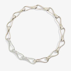 CHOKER ELIKA MAGLIE GRANDI CON 3 PAVÉ CHOKER ELIKA MAGLIE GRANDI CON 3 PAVÉ
