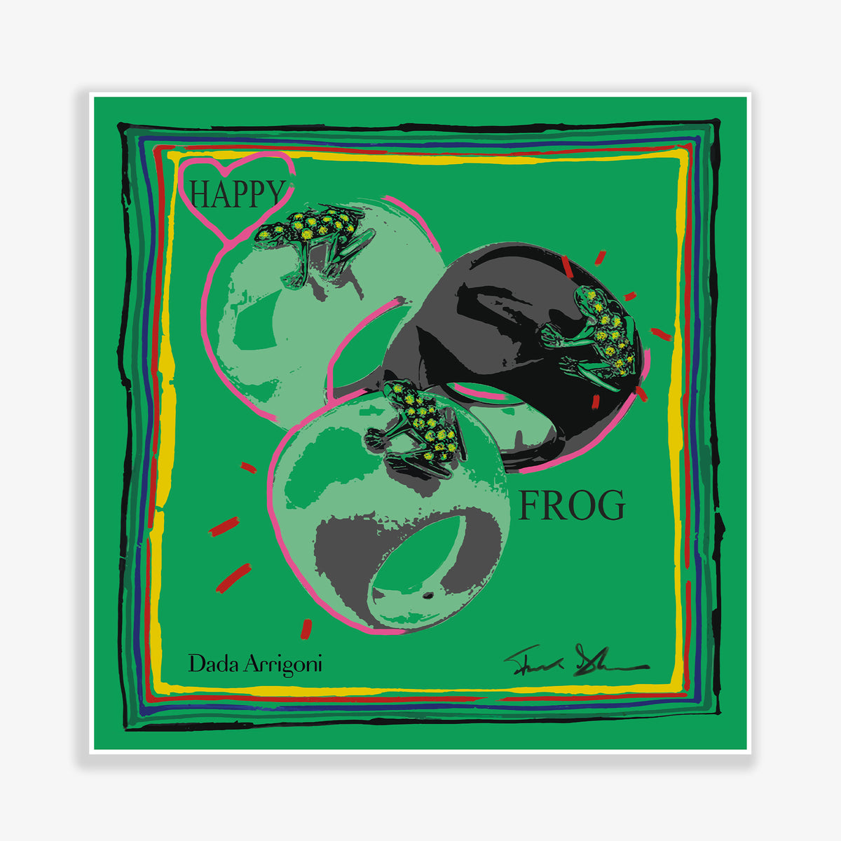 HAPPY FROG SILK CARRE' 70X70
