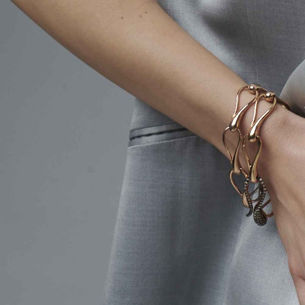 BRACCIALE ELIKA MAGLIE GRANDI CON PAVE' BRACCIALE ELIKA MAGLIE GRANDI CON PAVE'