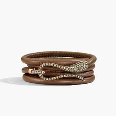 BRACCIALE ELIKA IN PELLE CON PAVE BRACCIALE ELIKA IN PELLE CON PAVE