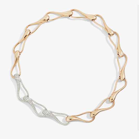 CHOKER ELIKA MAGLIE GRANDI CON 3 PAVÉ CHOKER ELIKA MAGLIE GRANDI CON 3 PAVÉ