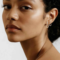 ORECCHINI ELIKA MINI ONE 1,5 CM PAVÉ