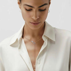 COLLANA ELIKA Y-SHAPE DEMI PAVÉ