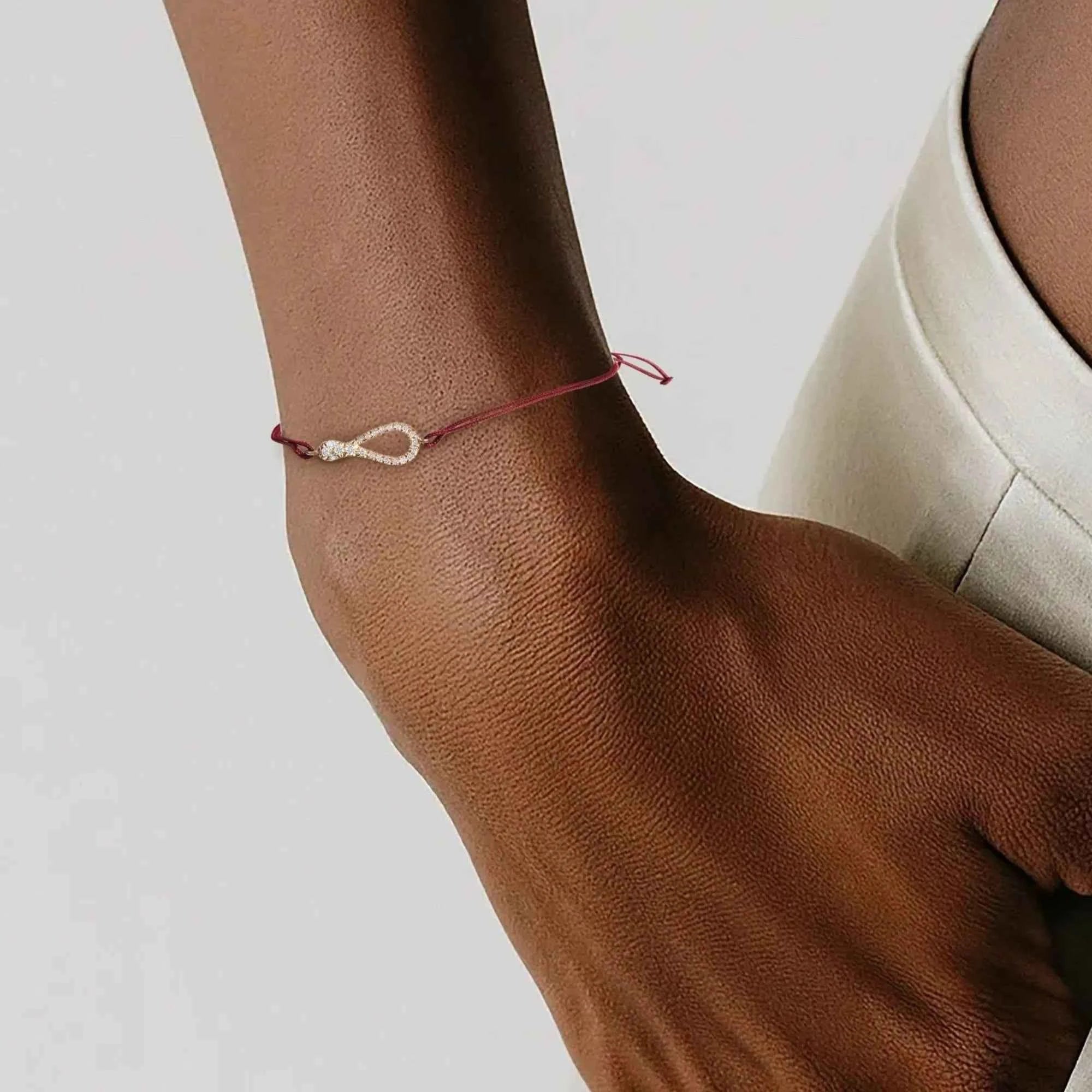 BRACCIALE ELIKA MINI ONE PAVE CORDINO