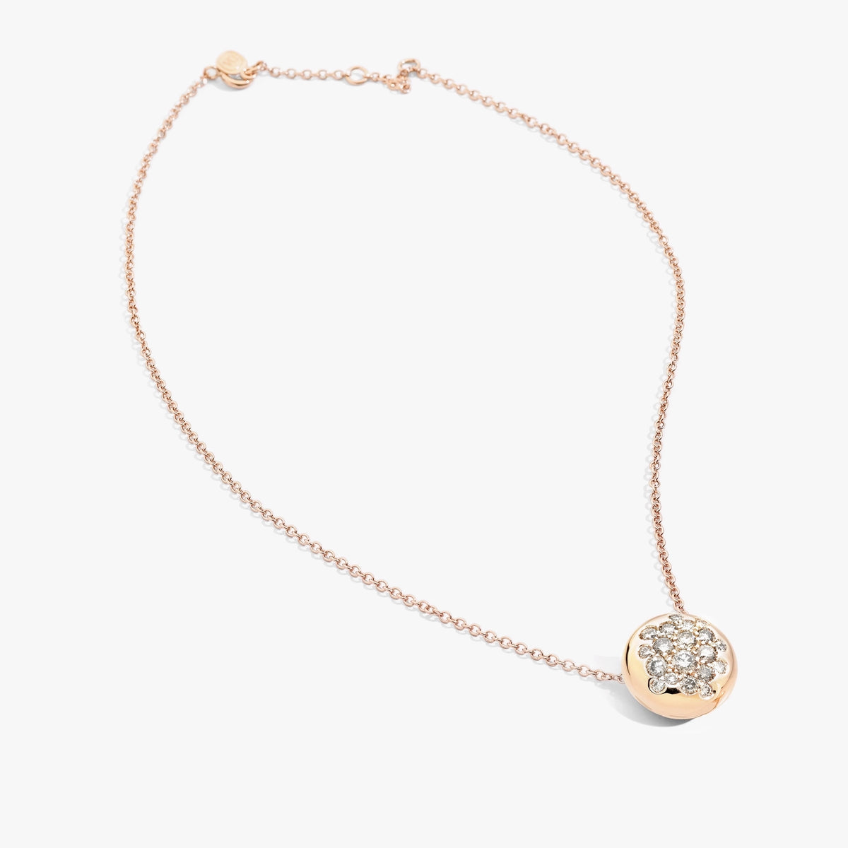 COLLANA GLAMOUR CON BOULE GRANDE PAVE'