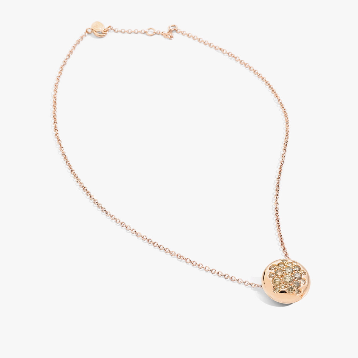 COLLANA GLAMOUR CON BOULE GRANDE PAVE'