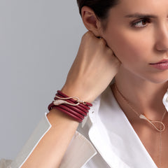 BRACCIALE ELIKA IN PELLE CON PAVE