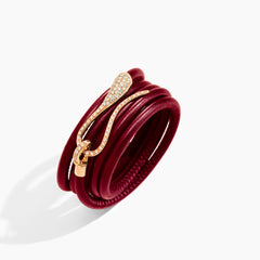 BRACCIALE ELIKA IN PELLE CON PAVE