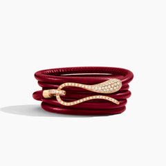 BRACCIALE ELIKA IN PELLE CON PAVE